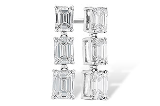 M328-74259: EARRINGS 1.12 TW EMERALD CUTS