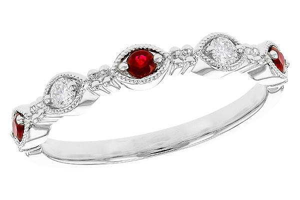 M328-75177: LDS WED RG .14 TW RUBY .23 TGW