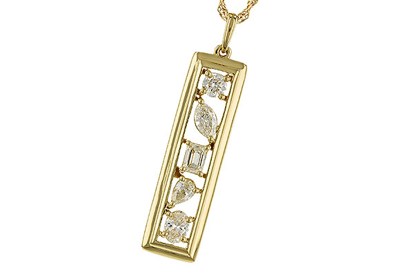 M328-81477: NECKLACE .85 TW FANCY CUT DIAMONDS