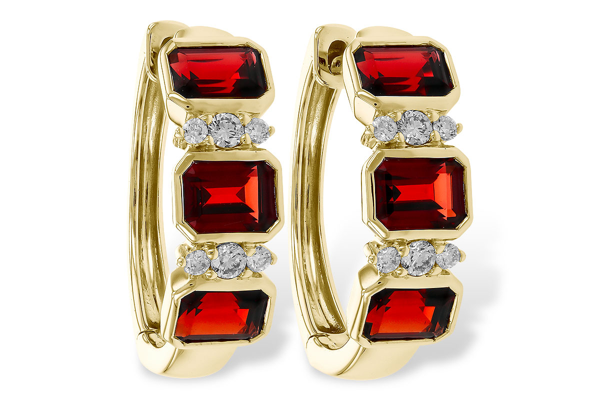 M329-66059: EARRING 1.50 TW GARNET 1.61 TGW