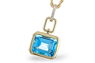 M329-67904: NECKLACE 3.26 BLUE TOPAZ 3.30 TGW (10x8MM BT)