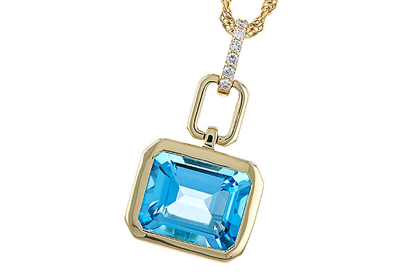 M329-67904: NECKLACE 3.26 BLUE TOPAZ 3.30 TGW (10x8MM BT)