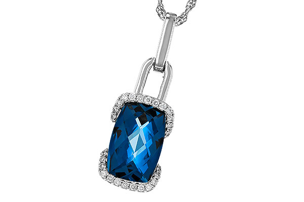 M329-72395: NECK 3.75 LONDON BLUE TOPAZ 3.90 TGW (12x8MM LBT)