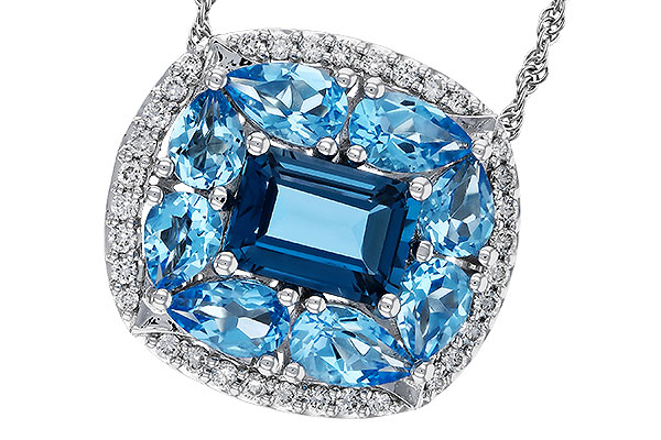 M329-72404: NECKLACE 2.59 TW BLUE TOPAZ 2.75 TGW