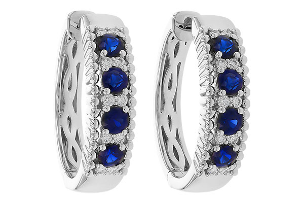 M329-72431: EARRINGS .56 TW SAPP .68 TGW