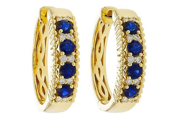 M329-72431: EARRINGS .56 TW SAPP .68 TGW