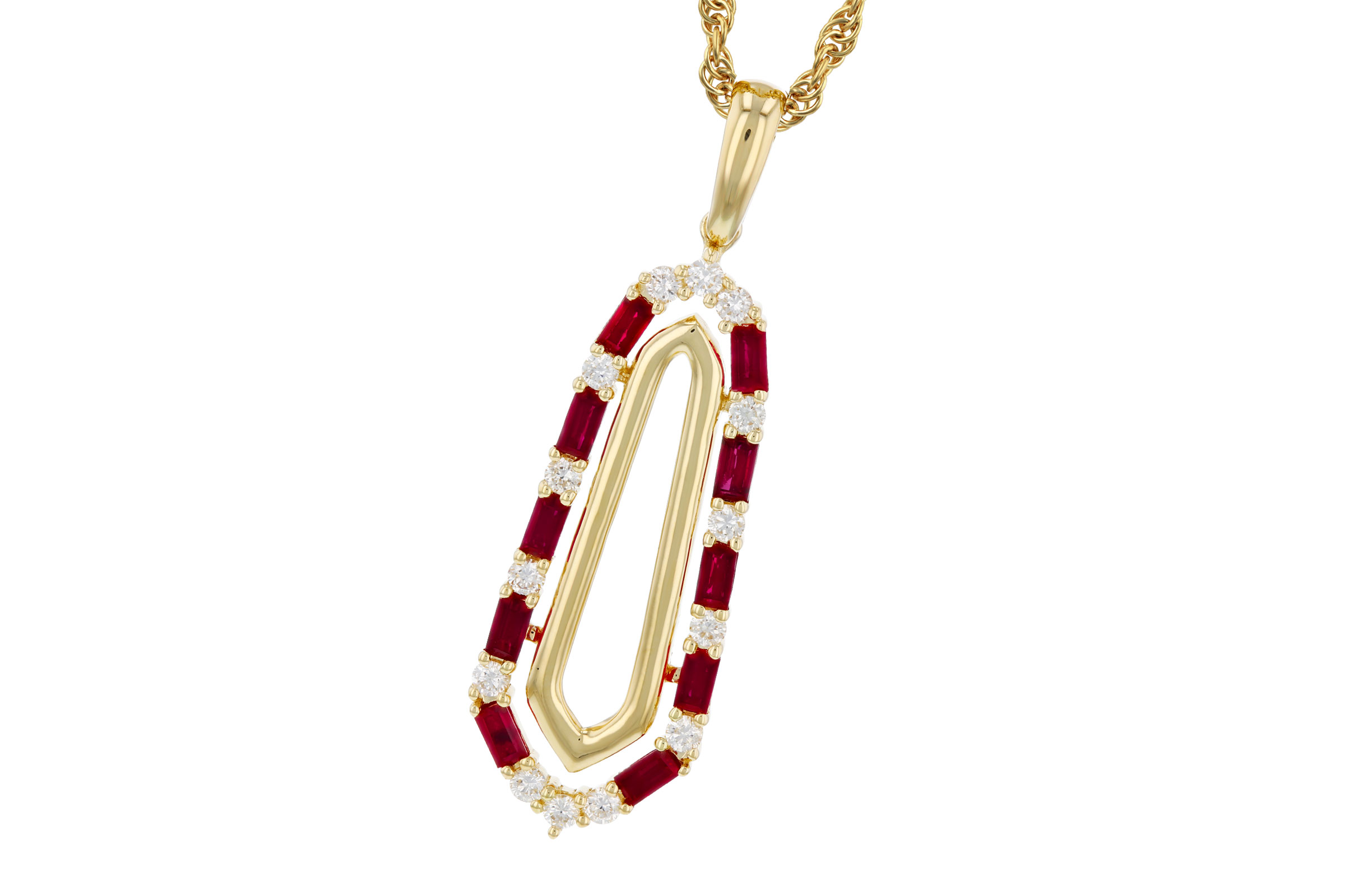 M330-57859: NECKLACE .72 TW RUBY .92 TGW