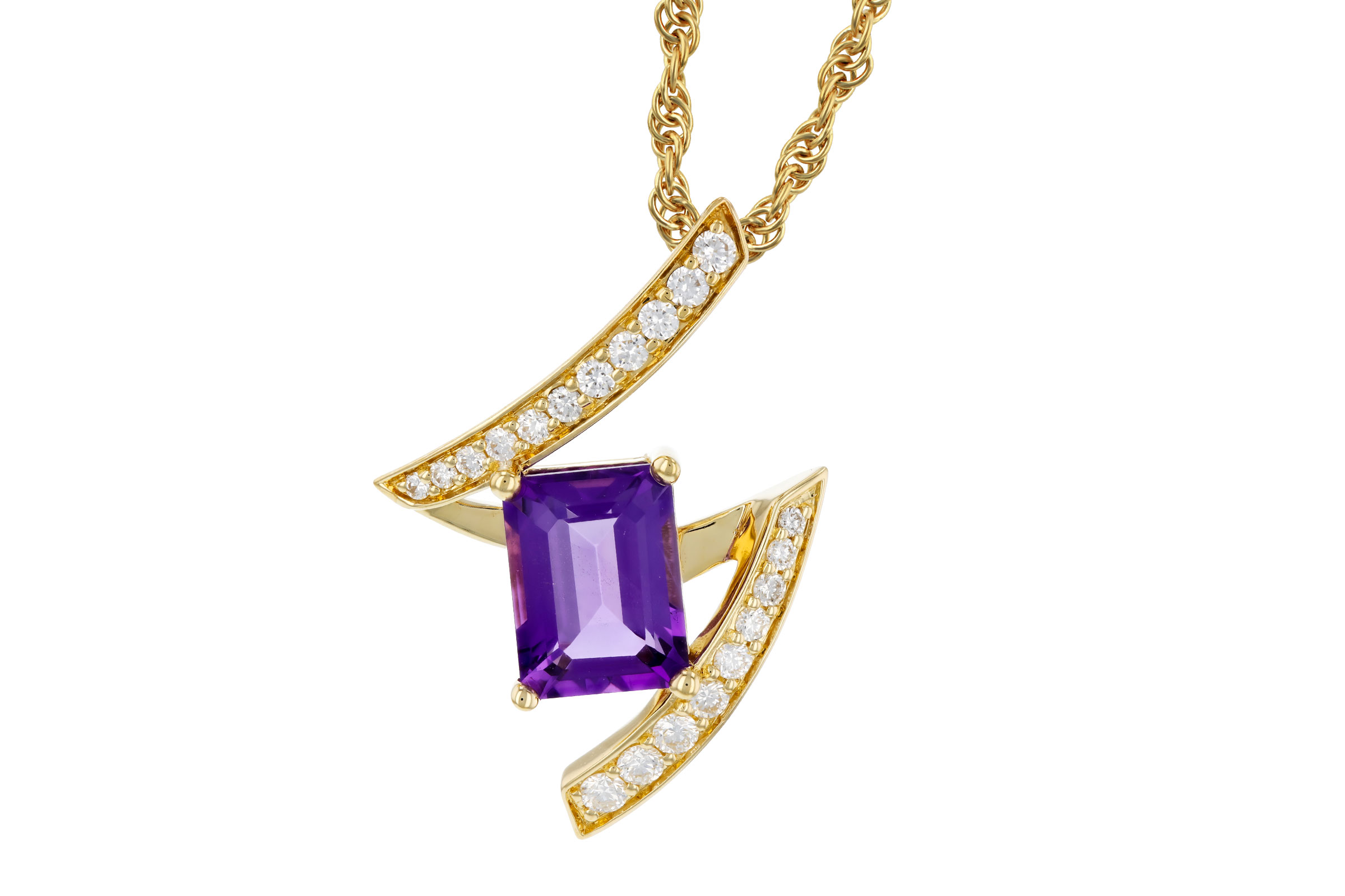 M330-57877: NECKLACE 1.36 AMETHYST 1.56 TGW (8x6MM AMY)
